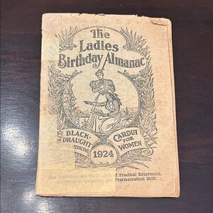 Vintage 1924 Ladies Birthday Almanac